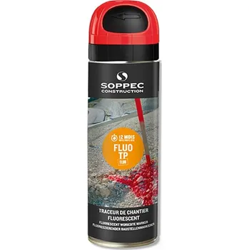 Barva ve spreji Značkovací sprej Fluo TP červená barva 1ks, NIVEL SYSTEM NIVFLUO-RED