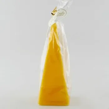 Svíčka Svíčka jehlan Žlutá 15 cm