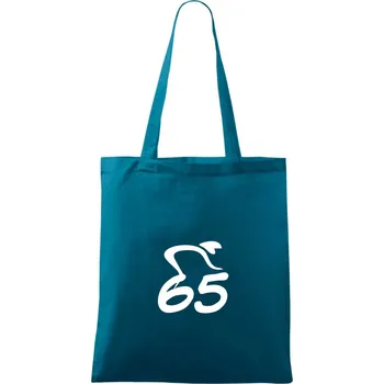 Cyklista slaví pětašedesátku (65) - Taška bavlněná - 42 x 38 cm ( Petrolejová )