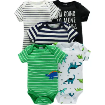 Kojenecký body 5 ks kojenecké body s krátkým rukávem - chlapecké Věk: 12M, Set: SET 4