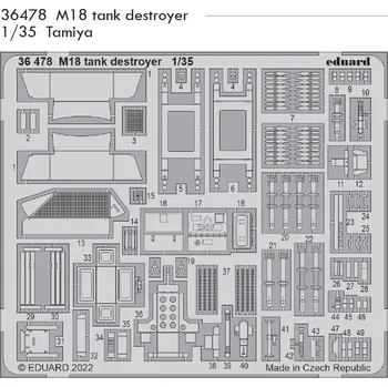 Plastikový model Eduard 1/35 M18 tank destroyer (TAMIYA)