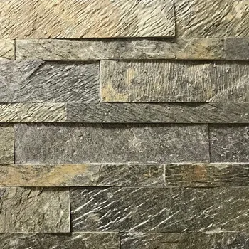 Obklad Přírodní obklad STONE břidlice DAMACUS GREEN Z SHAPE SPLITFACE M-62 57 x 15 cm