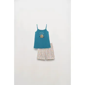 Dámské noční prádlo Dámské pyžamo 16267-587 - Vamp modrá-vzor M