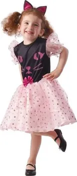 Karnevalový kostým Godan Dětský kostým kočička růžová/černá/puntíky 92-104 cm