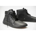 Ahinsa shoes Ahinsa Sundara Ankle kotníkové barefoot boty s membránou – Černé Velikost EU: 45, vnitřní délka: 290, vnitřní šířka: 108