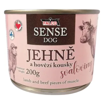 FALCO SENSE DOG jehněčí a hovězí kousky svaloviny 200g