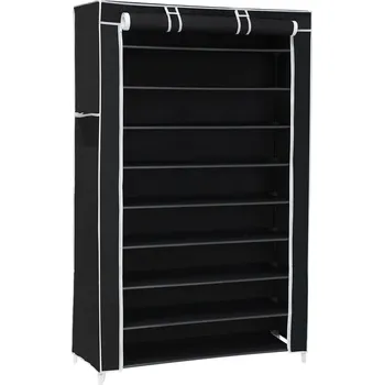 Botník SONGMICS Látkový botník - černá - 88x28x160 cm