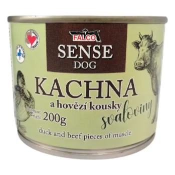 FALCO SENSE DOG kachna a hovězí kousky svaloviny 200g