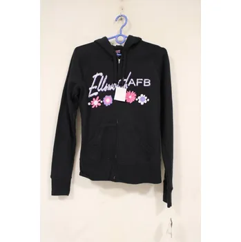 SOFFE Dětská dívčí mikina SOFFEE na zip s kapucí - černá Velikost: L