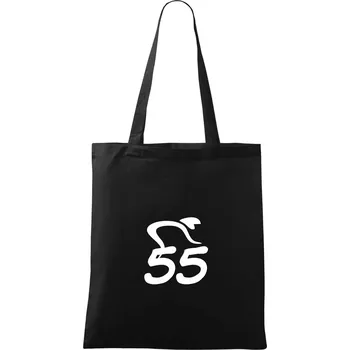 Nákupní taška Cyklista slaví pětapadesátku (55) - Taška bavlněná - 42 x 38 cm ( Černá )