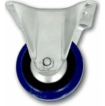 Pojezdové kolečko Kolečko pojezdové, 80mm, pevné, tvrdá pryž-modrá, 100kg