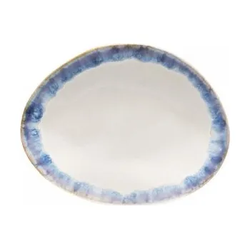 Talíř Dezertní talíř oválný BRISA modrý 15 cm keramický