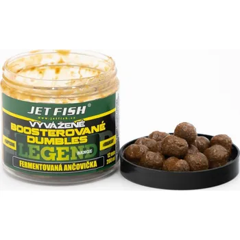 Boilies JetFish JET FISH 200ml -12mm Legend Range Vyvážené boosterované Dumbles : FERMENTOVANÁ ANČOVIČKA