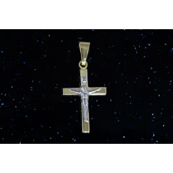 Přívěsek Zlatý přívěsek křížek s Ježíšem P102, Au 585/1000 14kt, 0,45g (P102, 14kt, 0,450g )