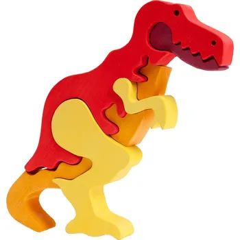 Puzzle Fauna Dřevěné vkládací puzzle z masivu T. rex