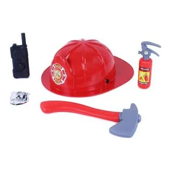 Karnevalový doplněk Hasičská sada s přilbou na blistru - 5 ks