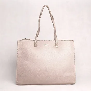 David Jones Paris Tříoddílová kabelka na rameno David Jones CH21033A na formát A4 stříbrná