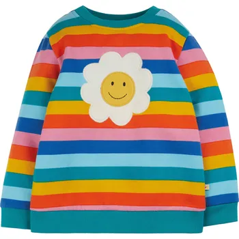 Dívčí mikina Dětská mikina Duha a kopretina Frugi Velikost: 5-6r