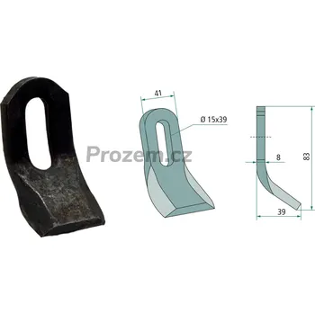 Mulčovací Y-nůž pro Spearhead, 7770725, 83/8/15x39 mm