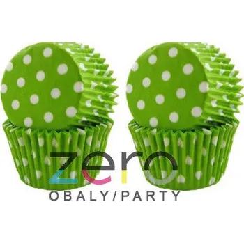 Formička Košíčky cukrářské 'PUNTÍKY' 51x38 mm (30 ks) - zelené