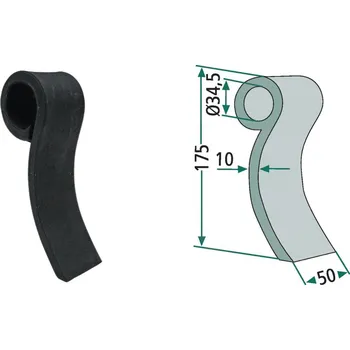 Mulčovací nůž pro Agromec, 8210392, 175/10/34,5 mm