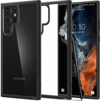 Pouzdro na mobilní telefon Spigen Ultra Hybrid Matte pro Samsung Galaxy S22 Ultra 5G černé