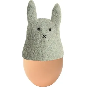 Velikonoční dekorace Čepička na vajíčko zelený zajíček