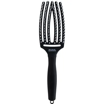 kartáč na vlasy Kartáč Olivia Garden Fingerbrush Ionic Medium - černý (FB1PC-M) + dárek zdarma