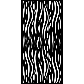 Designová kovová výplň, laserem vypálený vzor 1019, rozměr 1000x2000x2,5 mm, bez povrchové úpravy