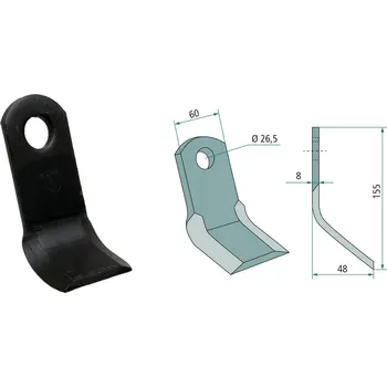 Mulčovací Y-nůž pro Hymach, 155/8/26,5 mm