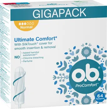 Hygienické tampóny o.b. ProComfort Normal 64 ks