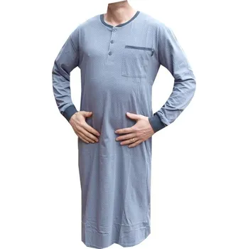 Pánská noční košile xcena Noční košile s dlouhým rukávem nový dezén Velikost: XXXXXL