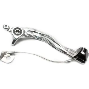 Brzdový pedál MOTION STUFF 83P-0851002 silver body, black steel fixed tip Steel Fixed Tip