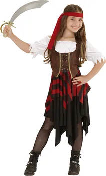 Karnevalový kostým WIDMANN Dětský kostým Pirátka s čelenkou 8-10 let