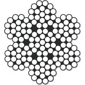 Lany Lano nerez 7x19 - 133 drátů průměr 10 a 12mm-celé balení, průměr lanka Ø 12mm