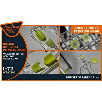 Plastikový model Clear Prop models 1/72 Mirage IIIC/IIICJ Painting Mask (MSVIT)