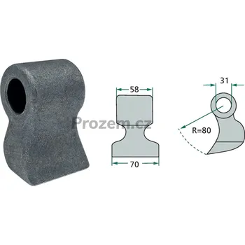 Kladivo Mulčovací kladivo pro Agrimaster, Seppi, 31/58/70 mm