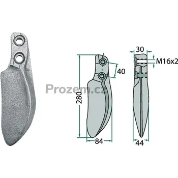 Chov hospodářského zvířete Drticí hrot se závitem k upevnění pro Dutzi, 10126, 40/280 mm