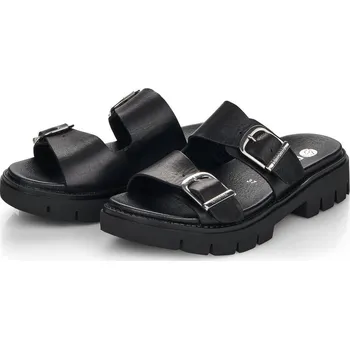 Dámské pantofle Dámské kožené pantofle D7953-00 Remonte černá Barva: schwarz, Velikost: 37