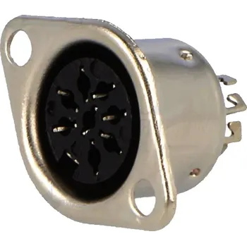 Elektrická zásuvka Konektor DIN 8pin 270° zásuvka do panelu