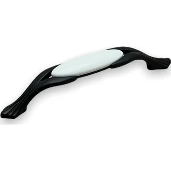 Nábytkové kování Giusti Nábytková úchytka Elena černá/porcelán Rozteč úchytky (mm): 96