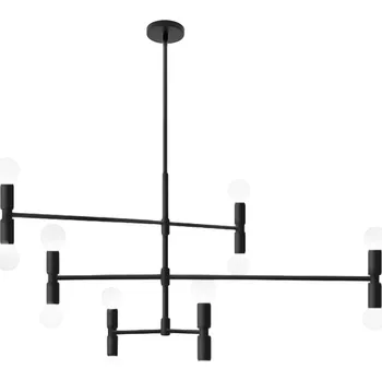 Toolight - Závěsné svítidlo 12xE27 60W, černá, OSW-05321
