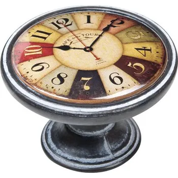 Nábytková knopka Clock Ø 37 mm černá rez
