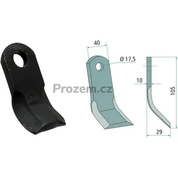 Mulčovací Y-nůž pro Palladino, 105/10/17,5 mm