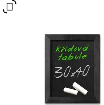 Dřevěná Křídová tabule Černá 30x40