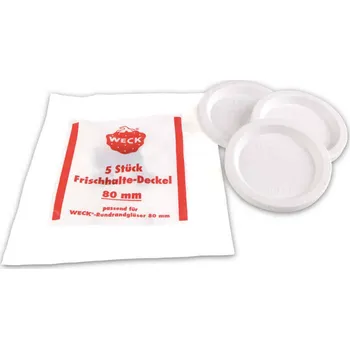 Víčko na zavařovací sklenici Weck Těsnící plastové víčko 8 cm 5 ks