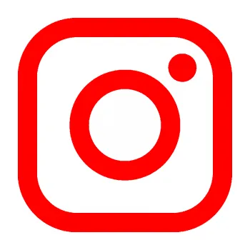 samolepka Instagram logo (74 - Fluorescentní červená) SAMOLEPKA NA AUTO, NÁLEPKA, FÓLIE, POLEP, TUNING, VLASTNÍ TEXT, TISK, AUTOSAMOLEPKY.cz, POLEPY, OBRÁZEK, LOGO, 3D STICKERS