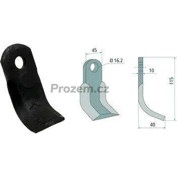 Mulčovací Y-nůž pro M.E.A.A.T., 115/10/16,2 mm
