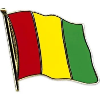 Odznak (pins) 20mm vlajka Guinea - barevný