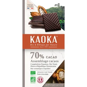 Čokoláda Bio hořká čokoláda 70% KAOKA 100 g